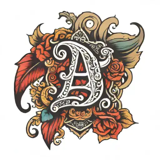 Letter AC tattoo design idea