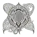 Letter AC Milan logo tattoo design idea