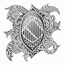 Letter AC Milan logo tattoo design idea
