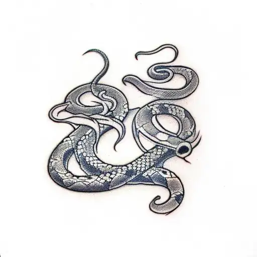 dagger with snake tattoo design idea