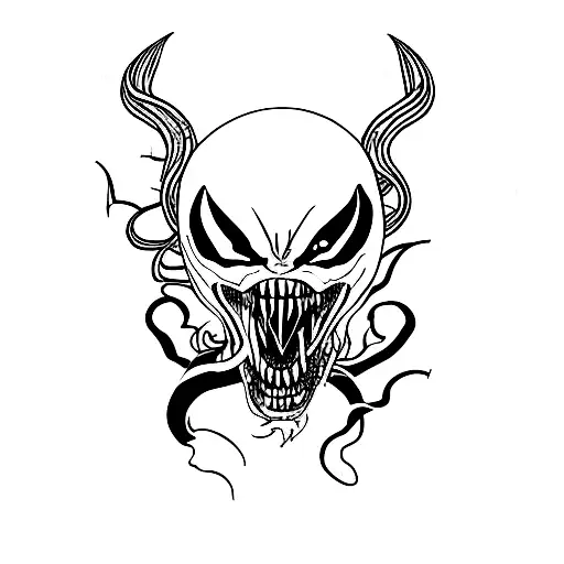 venom tattoo design idea