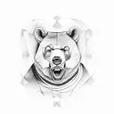 kanye west bear tattoo design idea