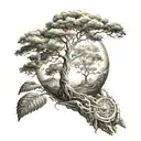tree world tattoo tattoo design idea