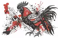 Rooster tattoo design idea