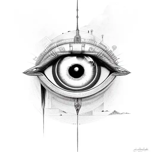 Eye of Ra tattoo design idea