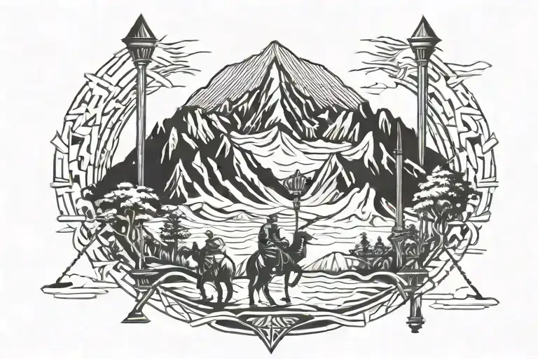 pole pole kilimanjaro tattoo design idea
