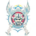 going football with my father tattoo design idea