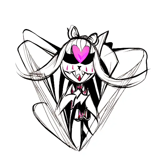 Hazbin hotel tattoo design idea