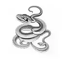 snake smoking tattoo design idea