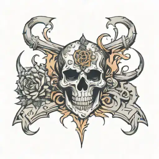 hevy metal band logos tattoo design idea