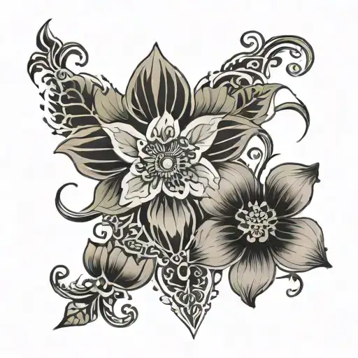 Cross opium tattoo design idea