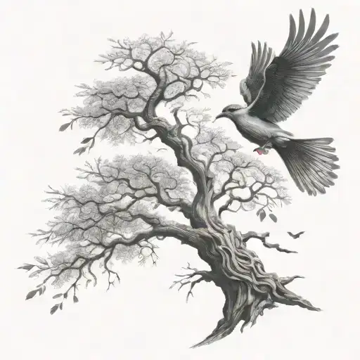311+ Tree With Birds Flying Away Tattoo Ideas in 2026 - BlackInk AI