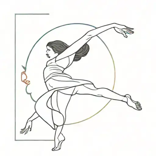 A flamenco dancer that when looked upside down looks like a rose tattoo design idea