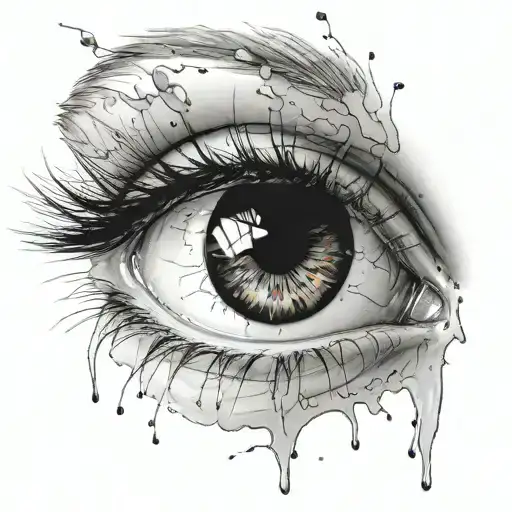 Realistic eye tattoo tattoo design idea