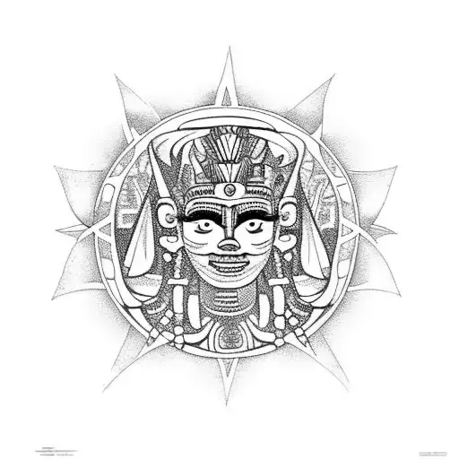 símbolos mayas tattoo design idea