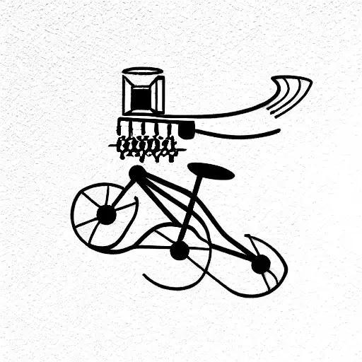 mechanical engineering with drummer style tattoo design idea