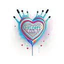 heart whit name daniela tattoo design idea