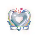 heart whit name daniela tattoo design idea