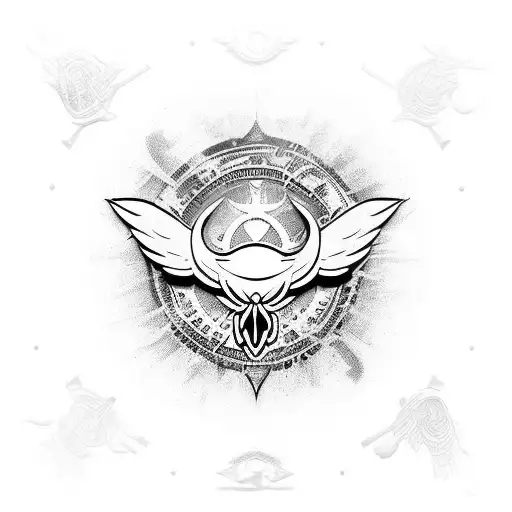 round raven wisdom tattoo design idea