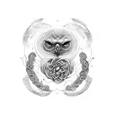 round raven celtic knot tattoo design idea