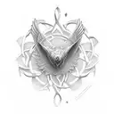 round raven celtic knot tattoo design idea