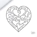 HEART-SHAPED PUZZLE PIECE FOR COUPLES tattoo design idea