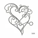 HEART-SHAPED PUZZLE PIECE FOR COUPLES tattoo design idea