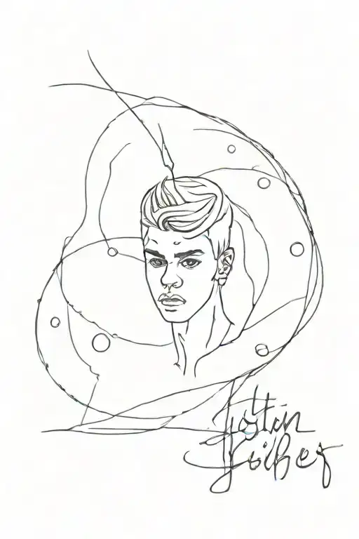 justin bieber song cold water with past present future tattoo design idea