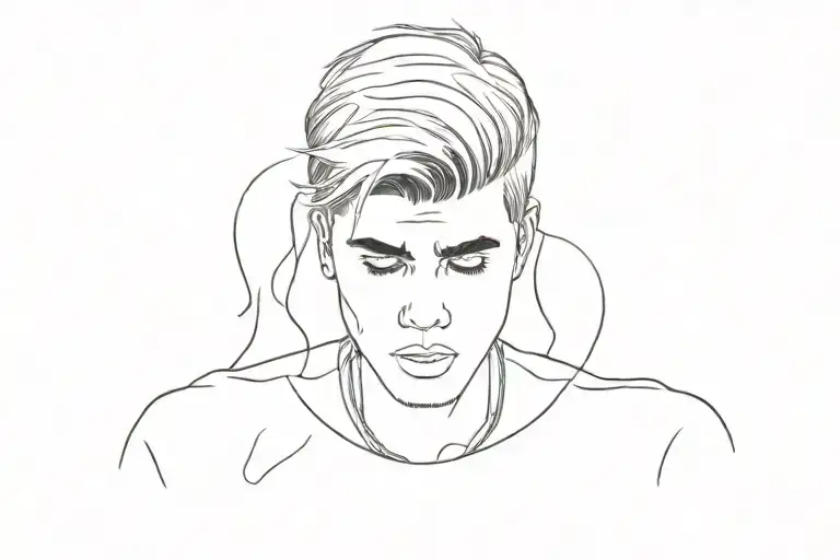 justin bieber cold water album cover art tattoo design idea