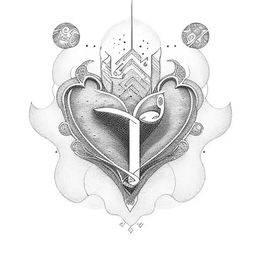 love, faith, music tattoo design idea
