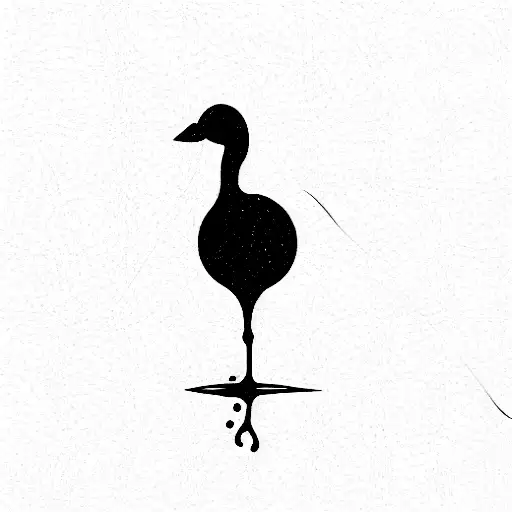 a silly goose tattoo design idea