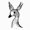 a silly goose tattoo design idea