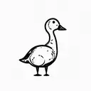 a silly goose tattoo design idea