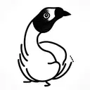 a silly goose tattoo design idea