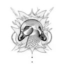 a silly goose tattoo design idea