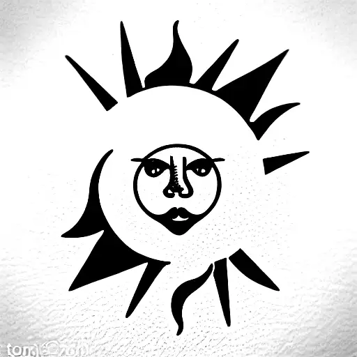 sun, moon, slavic, tarot  tattoo design idea