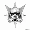 starwars, sleeve, dotwork, geometric tattoo design idea
