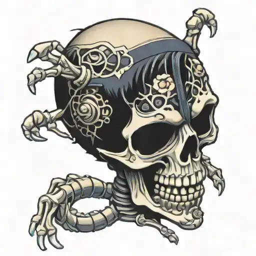 stitch skeleton tattoo design idea