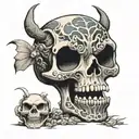 stitch skeleton tattoo design idea