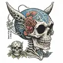stitch skeleton tattoo design idea