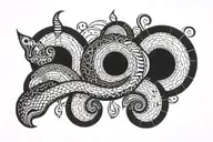Whatcha Doin?.. above my belly button  in blackwork in the shape of a rainbow  tattoo design idea