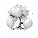 A coffee bean sprouting into a flourishing tree, symbolizing growth and the love for coffee tattoo design idea