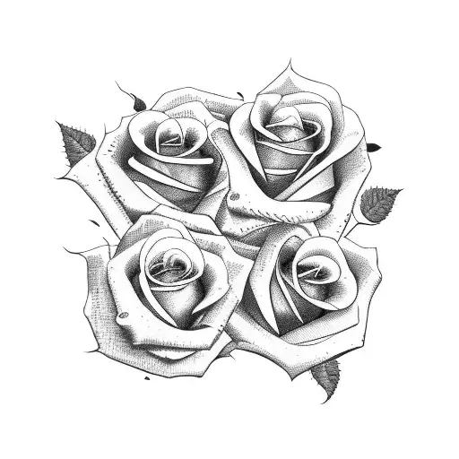 two pistols crossing each other with roses in the background  tattoo design idea