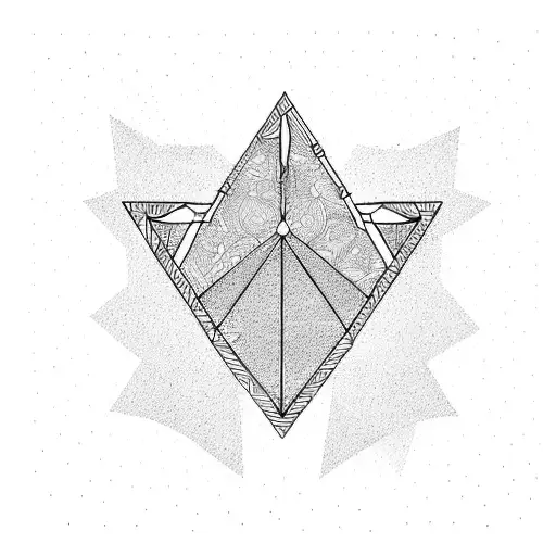 Triangle, letering, G, V  tattoo design idea
