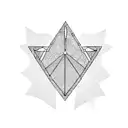 Triangle, letering, G, V  tattoo design idea