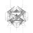 Triangle, letering, G, V  tattoo design idea