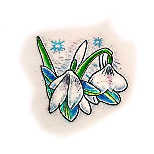 Amazon.com : Snowdrop Temporary Tattoo Sticker (Set of 2) - OhMyTat :  Beauty & Personal Care