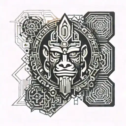  hanuman chalisa  tattoo design idea