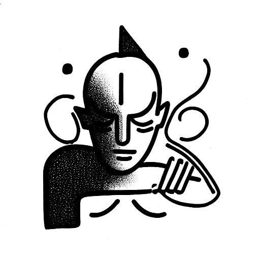 A person who is overthinking and extremely anxious tattoo design idea