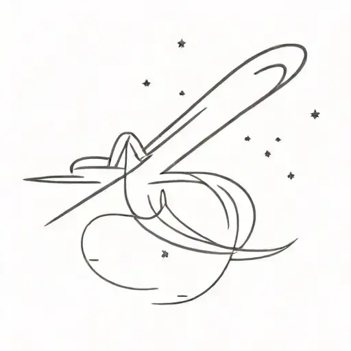 Comet with the name Hailee  tattoo design idea